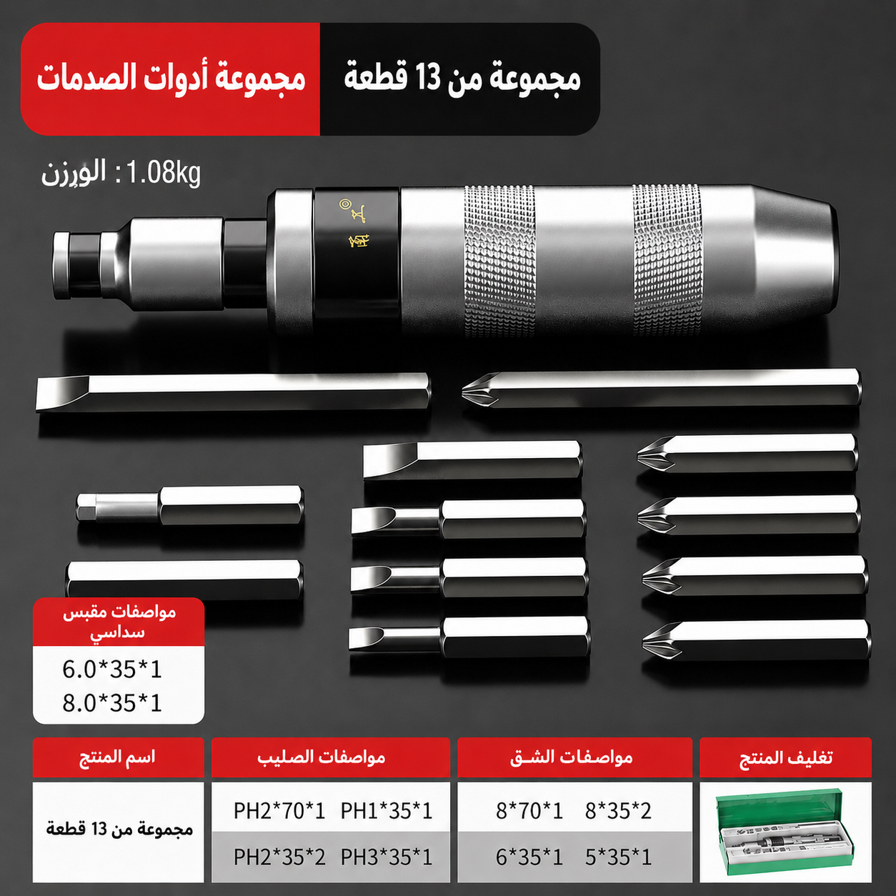 مجموعة مفكات الصدمات